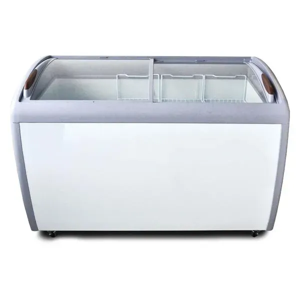 Coldline XS360 50-inch Curved Glass Top Display Ice Cream Freezer, 13 Cu. Ft.