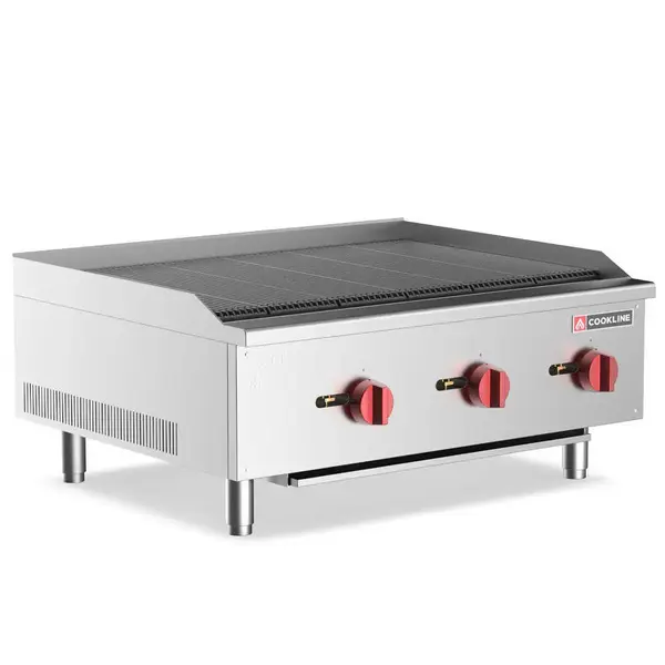 Cookline CCB-36, 36-Inch Gas Countertop Radiant Charbroiler - 90,000 BTU