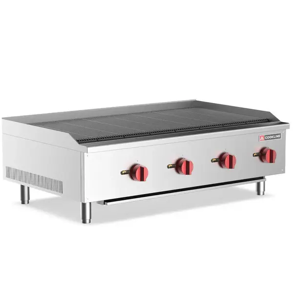 Cookline CCB-48, 48-Inch Gas Countertop Radiant Charbroiler - 120,000 BTU