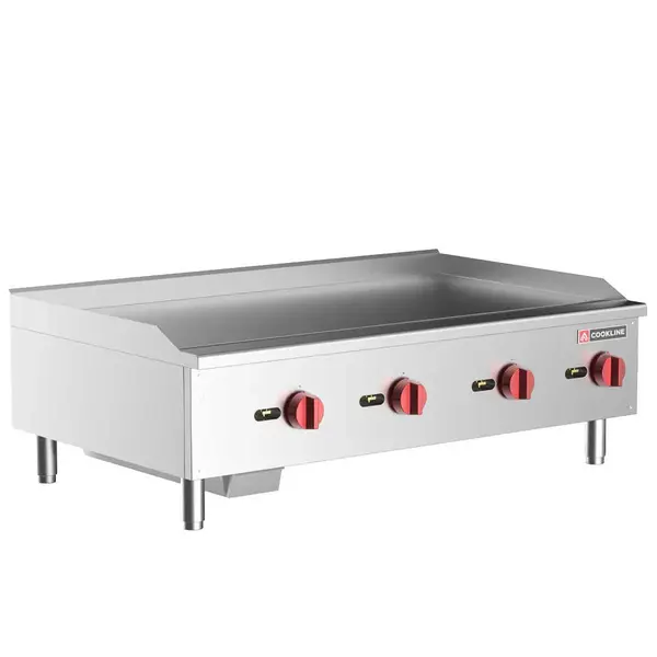 Cookline CGG-48T-HD, 48-Inch Countertop Gas Griddle with Thermostatic Controls - 120,000 BTU