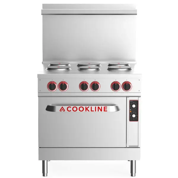 Cookline ER36-208, 36-Inch Electric Range with 6 Burners, 208V
