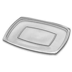 D&W Fine Pack D&W H53B, Versapak Clear PS Plastic Flat Lid for 48/64 Oz Showcase Containers, 250/CS