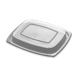 D&W Fine Pack D&W H57B, Versapak Clear PS Plastic Dome Lid for 48/64 Oz Showcase Containers, 250/CS