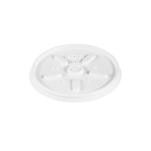 Dart 10JL White Vented HIPS Lid, 1000/CS