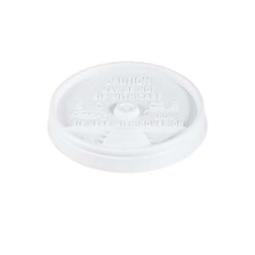 Dart 10UL White Sip Thru HIPS Lid, 1000/CS