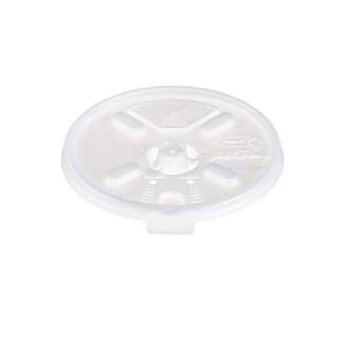 Dart 12FTLS Lift n' Lock Straw-Slotted Translucent HIPS Lid, 1000/CS