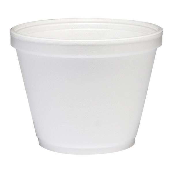 Dart 12SJ20, 12 Oz Squat White Foam Food Container, 500/Cs