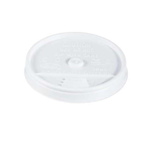 Dart 16UL White Sip Thru HIPS Lid, 1000/CS
