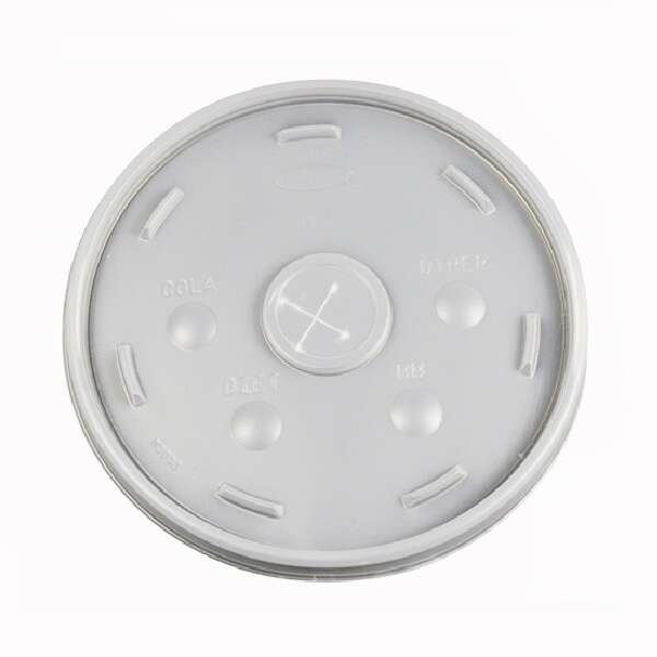 Dart 32SL1 HIPS Translucent Straw Slot Plastic Cup Lid, 1000/CS