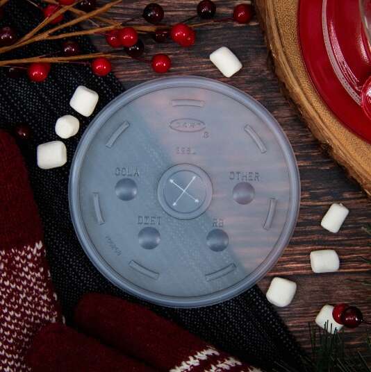 Dart 32SL1 HIPS Translucent Straw Slot Plastic Cup Lid, 1000/CS