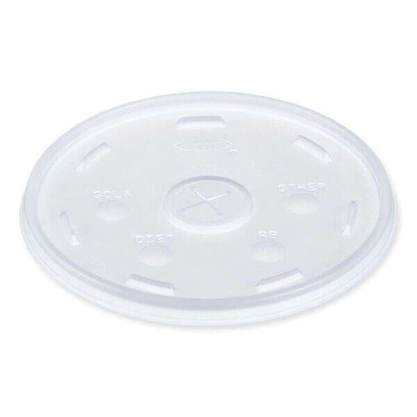 Dart 32SL1 HIPS Translucent Straw Slot Plastic Cup Lid, 1000/CS