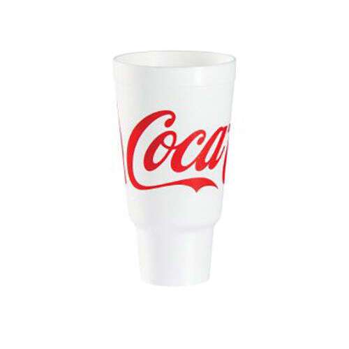 Dart 44AJ32C 44 Oz Pedestal Coca-Cola Stock Printed Foam Cup, 300/CS