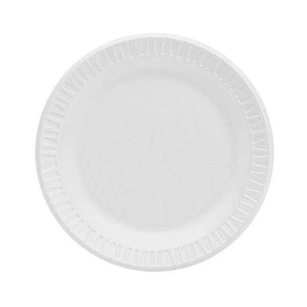Dart 6PWC, 6-Inch Concorde White Non-Laminated Foam Plate, 1000/CS