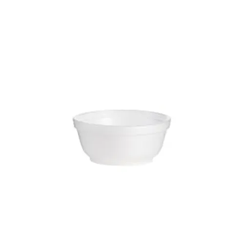 Dart 8B20 8 Oz Round White Insulated Foam Bowl, 1000/CS. (Lids are sold separately)