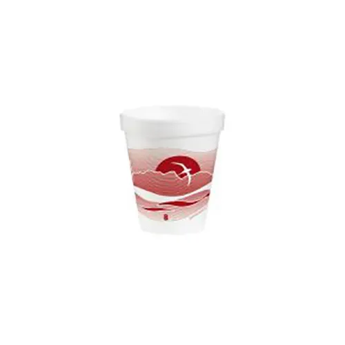 Dart 8J8H 8 Oz Horizon Dark Red Insulated Printed Foam Cup, 1000/CS