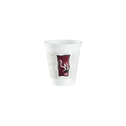Dart 8X8TWN 8 Oz Uptown Red Insulated Foam Cup, 1000/CS