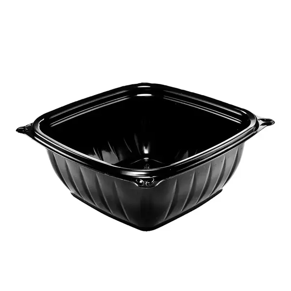 Dart B12SB 12 Oz PresentaBowls Pro Square Black Polypropylene Bowl, 504/CS