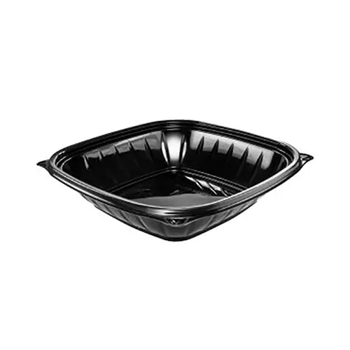 Dart B32SB 32 Oz PresentaBowls Pro Square Black Polypropylene Bowl, 252/CS