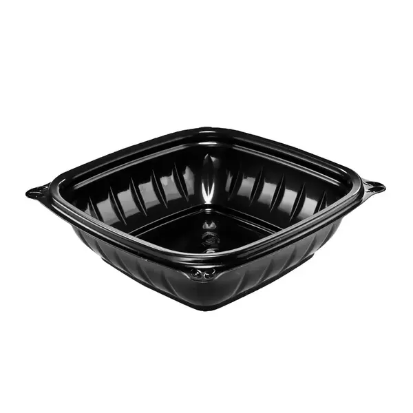 Dart B8SB 8 Oz PresentaBowls Pro Square Black Polypropylene Bowl, 504/CS