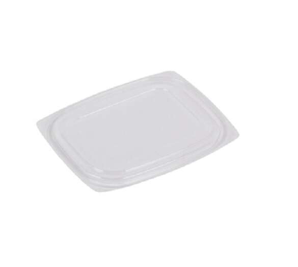 Dart C12DLR, ClearPac Clear Rectangular Flat Plastic Lid, 1008/Cs