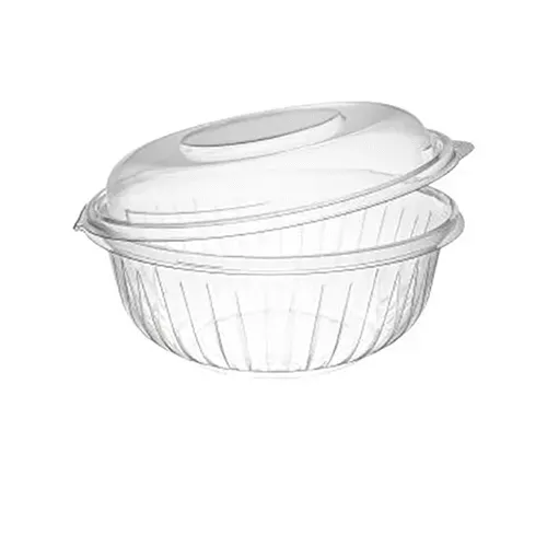 Dart C32HBD 32 Oz PresentaBowls Clear OPS Bowl with a Hinged Dome Lid, 150/CS