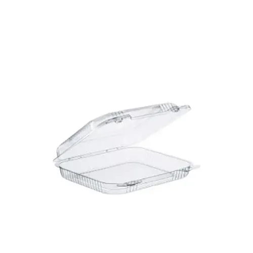 Dart C51UTS 8x8x3-Inch StayLock Clear OPS Shallow Container With A Dome Hinged Lid, 250/CS