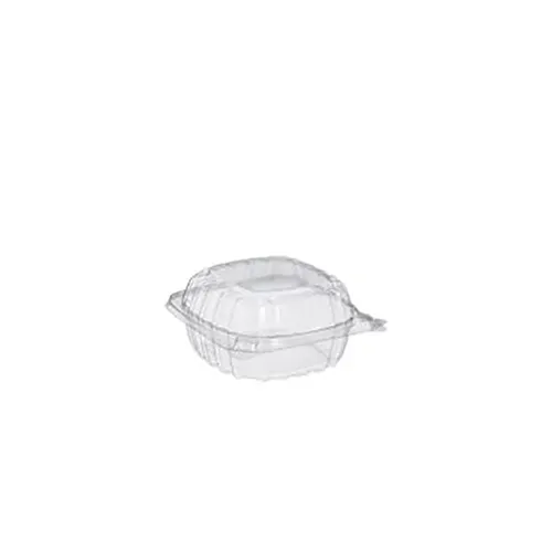 Dart C53PST1 5-Inch ClearSeal Square Clear OPS Sandwich Container with a Hinged Lid, 500/CS