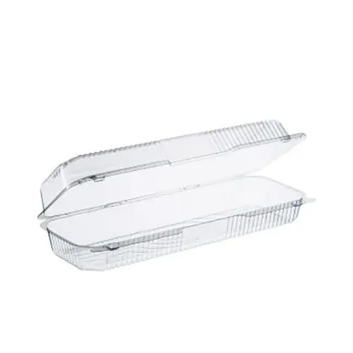 Dart C60UT1 14-Inch StayLock Clear OPS Strudel/Hoagie Container with a Dome Hinged Lid, 250/CS