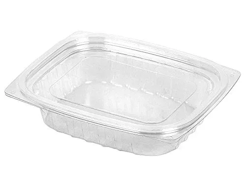 Dart C8DCPR, 8-Ounce ClearPac Clear Rectangular Plastic Container with a Flat Lid, 252/CS