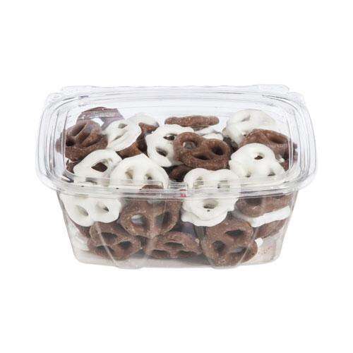 Dart CH32DEF 32 Oz Clear Tamper-Evident Containers with Flat Lid, 200/CS