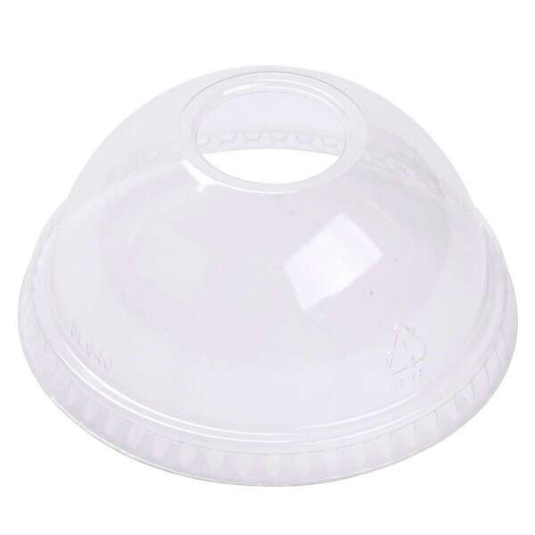 Dart DLKC1220H, Clear Dome Lid with Hole for 12 Oz Cup, 1000/CS