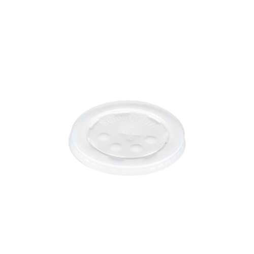 Dart L16BL-0100 Translucent Plastic Straw Slotted Flat Lid, 2000/CS