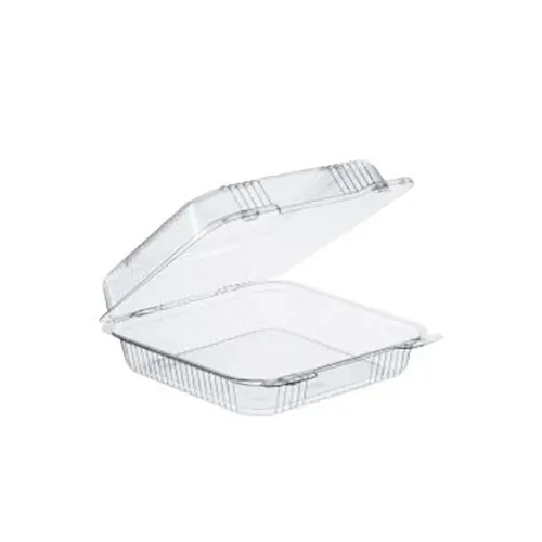 Dart PET55UT1 9x9x3-Inch StayLock Clear Large PET Container With A Dome Hinged Lid, 200/CS