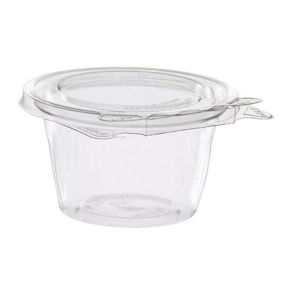 Dart SC8F, 8 Oz PET Tamper-Evident/Resistant Snack Cup w/ Flat Lid, 272/CS