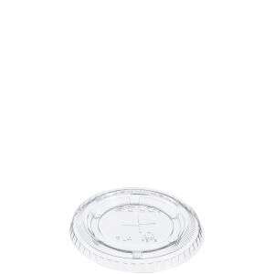 Dart TP7L, Straw Slot Clear Flat Lid for TP7, 2500/Cs