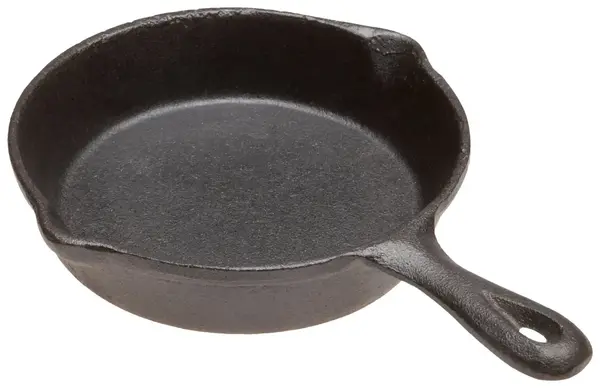 Default OLD MOUNTAIN 10137-OM, 6.5x4.75-Inch Cast Iron Pre-Seasoned Spoon Rest Mini-Skillet