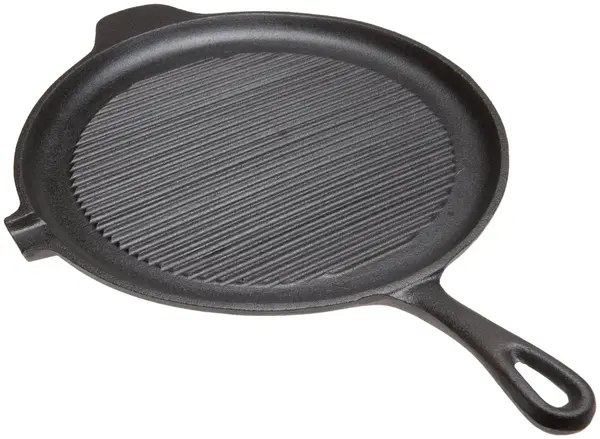 Default OLD MOUNTAIN 10148-OM, 11.25x1.2-Inch Cast Iron Round Grill with Assist Handle