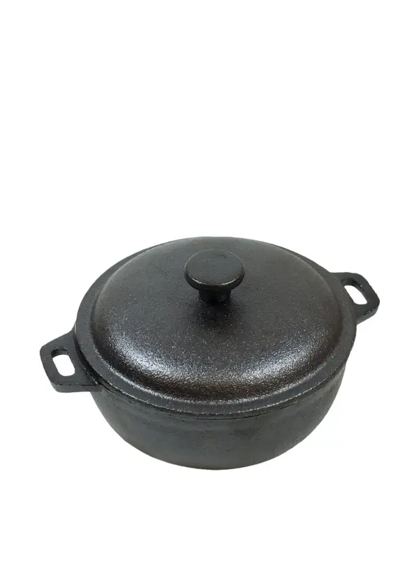 Default OLD MOUNTAIN 10180-OM, 5.25x3.75-Inch Pre-Seasoned Cast Iron Mini Dutch Oven with 2 Cups