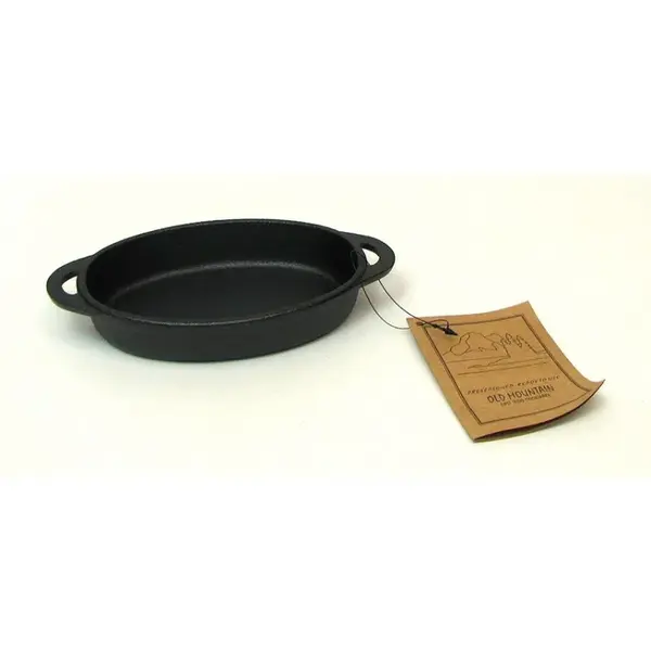 Default OLD MOUNTAIN 10191-OM, 7.5x1.25-Inch Cast Iron Oval Single Serving Dish