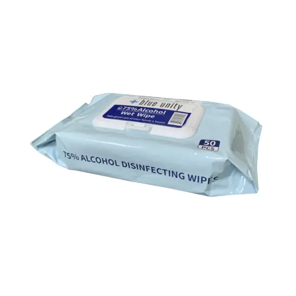 Blue Unity AW50CT 75% Alcohol Wet Wipes, 50 Wipes/Pack, 36 Packs/CS
