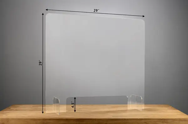 CGPSG29294 29x29-Inch Acrylic Protection Sneeze Guard w/4.5-inch Opening, EA