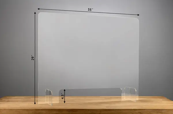 CGPSG35294 35x29-Inch Acrylic Protection Sneeze Guard w/4.5-inch Opening, EA