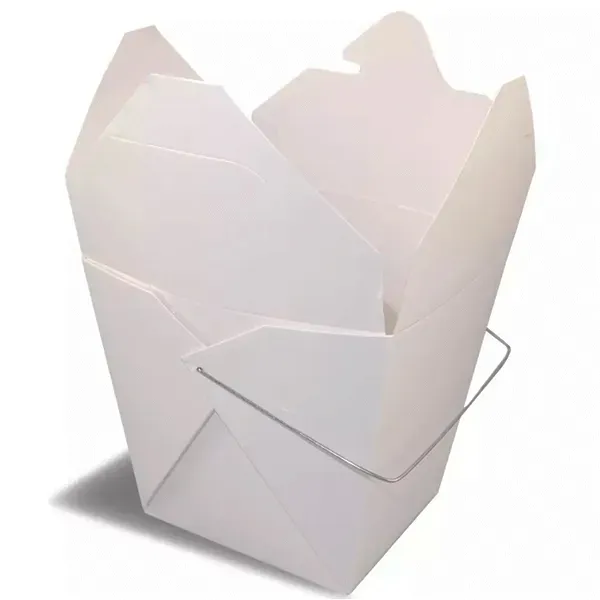 Fold-Pak FP16, 16 Oz Take-out Plastic-Coated Paper Containers w/Metal Handle, 500/CS