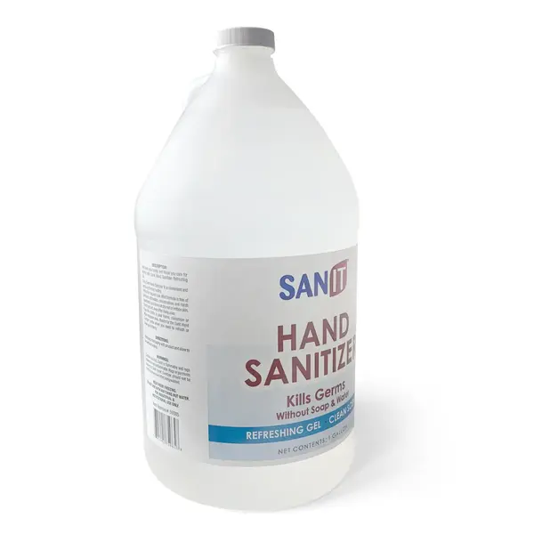 Default Sanit HSAN 4/CS 1-Gallon Professional Use Gel Hand Sanitizer 70% Isopropyl Alcohol