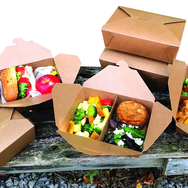 Default MeyerPak MBK1K 4.375x3.5x2.5 #1 Kraft Folded Paper Container, 450/CS