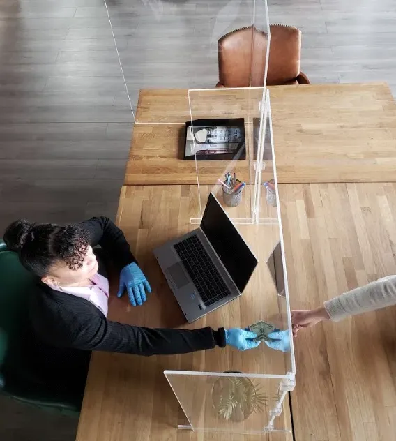 McDonald Paper PROGUARD1 30x9x28-Inch Plexiglass Cashier Protection Sneeze Guard, EA