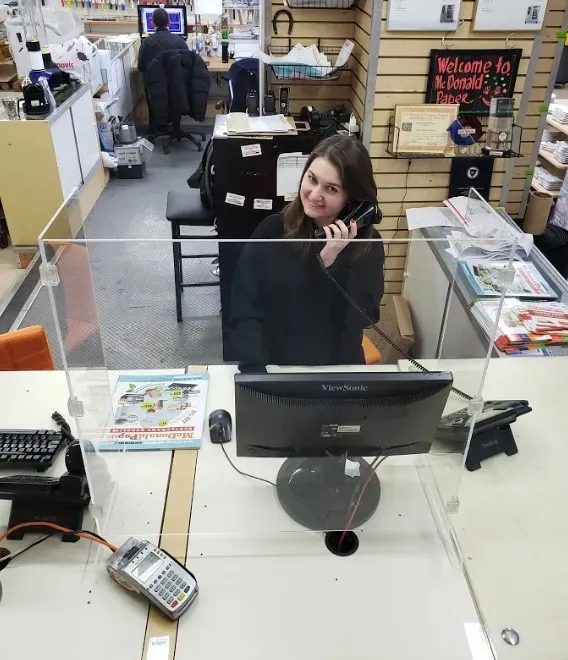 McDonald Paper PROGUARD1 30x9x28-Inch Plexiglass Cashier Protection Sneeze Guard, EA