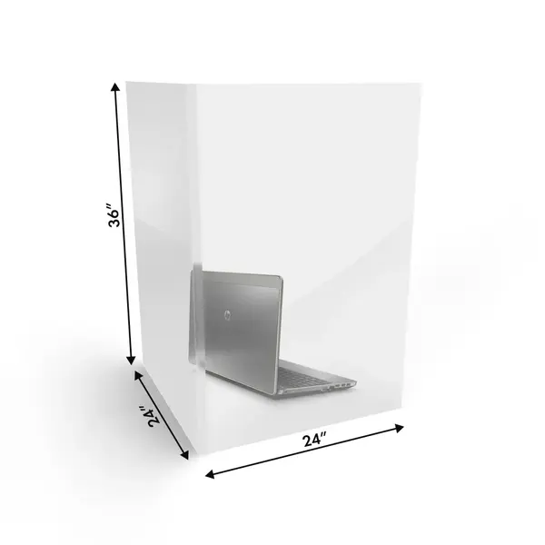 McDonald Paper PROGUARD2 36x24-Inch Plexiglass Cashier Corner Protection Sneeze Guard, EA