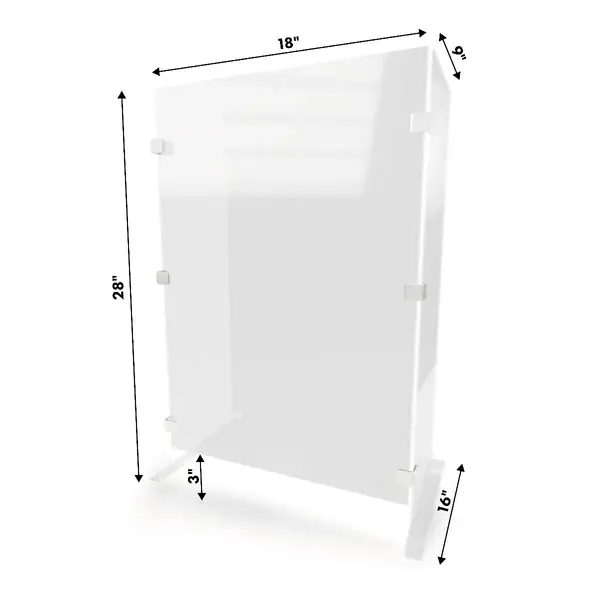 McDonald Paper PROGUARD4 18x9x28-Inch Plexiglass Cashier Protection Sneeze Guard, EA