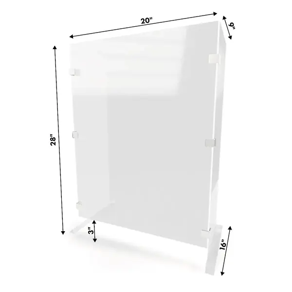 McDonald Paper PROGUARD5 20x9x28-Inch Plexiglass Cashier Protection Sneeze Guard, EA